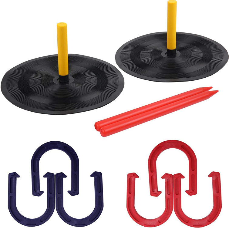 chiloyal Outdoor Backyard Horse Shoes Games Set For Kids And Adult